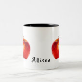 Red Apple op maat Tweekleurige Koffiemok (Center)