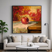 Red Apple - Painterly Style Stilleven Kunst