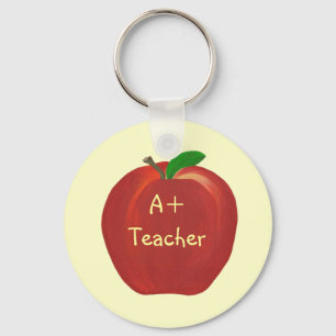 Red Apple Painting, A+-sleutelketens voor docenten Sleutelhanger