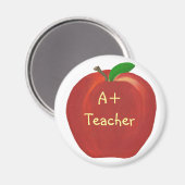 Red Apple Painting, A+ Teacher magnets Magneet (Voorkant / Achterkant)