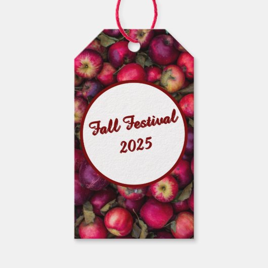 Red Apple Party  Cadeaulabel (Voorkant)