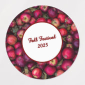 Red Apple Party  labels (Design 1)