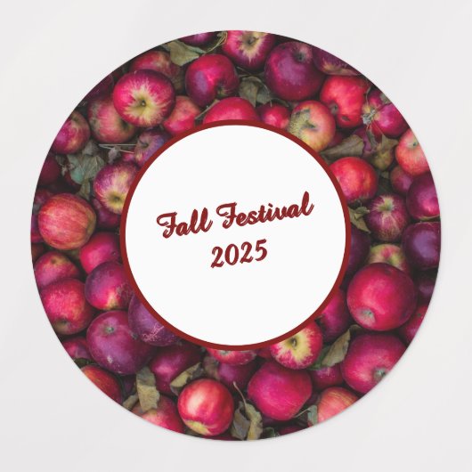 Red Apple Party  labels (Design 1)