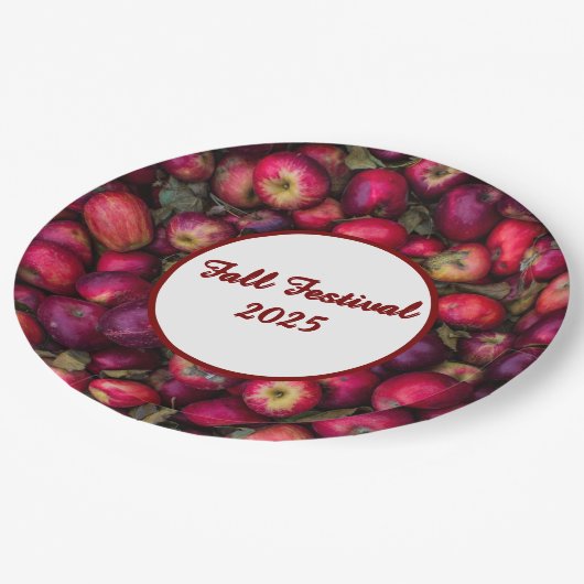 Red Apple Party  Papieren Bordje (Gekanteld)