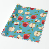 Red Apple Pattern Cadeaupapier (Uitgerold)