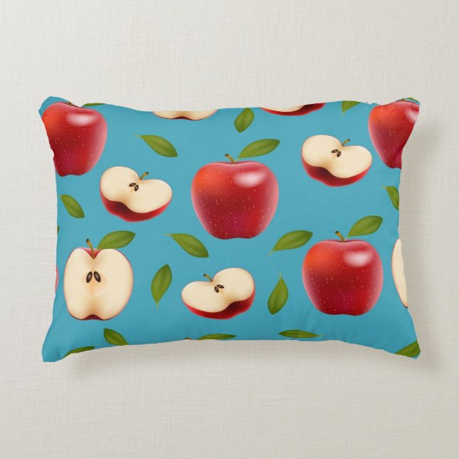 Red Apple Pattern Decoratief Kussen (Voorkant)
