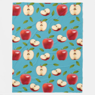 Red Apple Pattern Fleece Deken