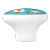 Red Apple Pattern Keramische Knop (Zijkant)