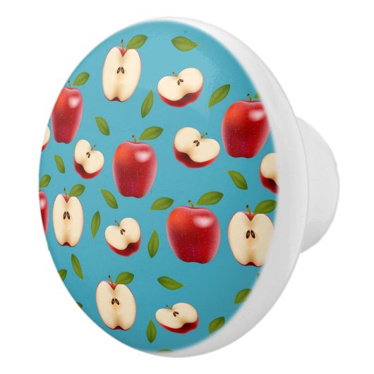 Red Apple Pattern Keramische Knop (Rechts)
