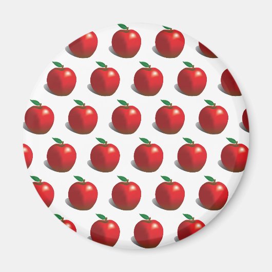 Red Apple Pattern Magneet (Voorkant)