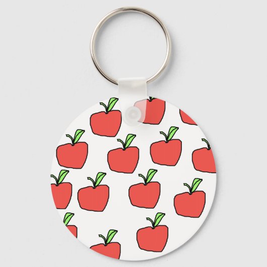Red Apple Pattern. Sleutelhanger (Voorkant)