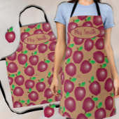 Red Apple Pattern Teacher All-Over Print Schort