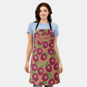 Red Apple Pattern Teacher All-Over Print Schort (Gedragen)