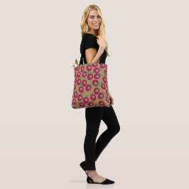 Red Apple Pattern Teacher Canvas tas