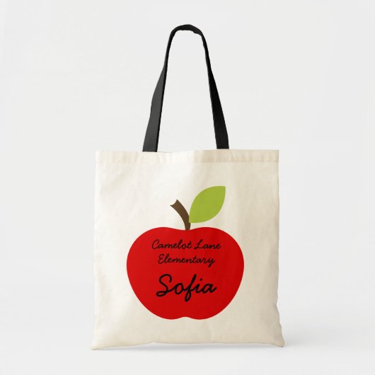 Red Apple persoonlijke Homeschool Book Bag Tote Bag (Voorkant)