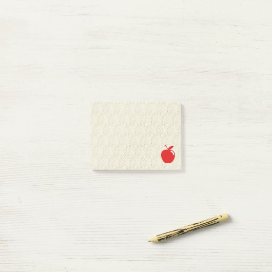 Red Apple Post-it Notes (Op bureau)