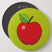 Red Apple Ronde Button 6,0 Cm (Voorkant /achterkant)