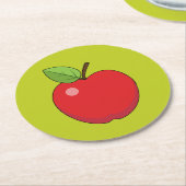 Red Apple Ronde Kartonnen Onderzetter (Gebogen)