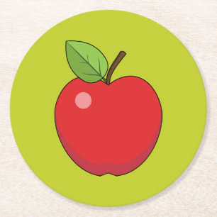 Red Apple Ronde Kartonnen Onderzetter