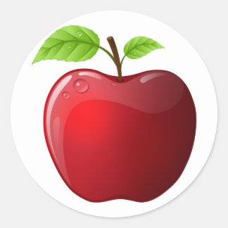 Red Apple Ronde Sticker