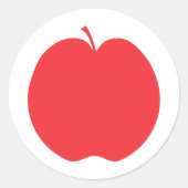 Red Apple. Ronde Sticker (Voorkant)