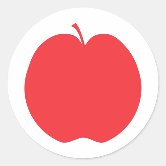 Red Apple. Ronde Sticker (Voorkant)