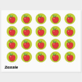 Red Apple Ronde Sticker (Vel)