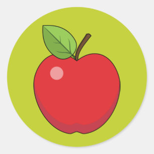 Red Apple Ronde Sticker
