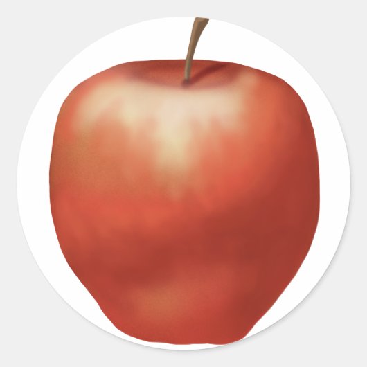 Red Apple Ronde Sticker (Voorkant)