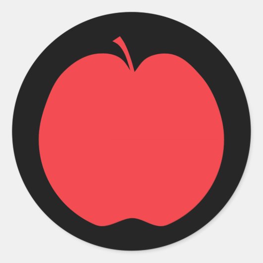 Red Apple. Ronde Sticker (Voorkant)