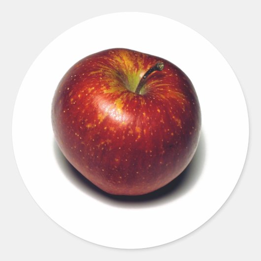 Red Apple Ronde Sticker (Voorkant)