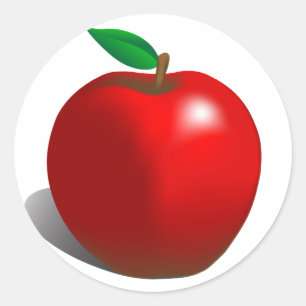 Red Apple Ronde Sticker