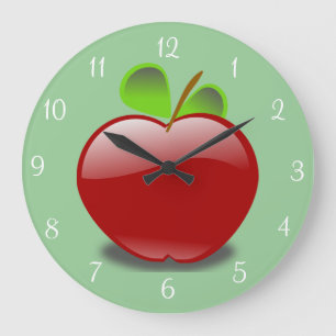 Red Apple Round Wall-kast Grote Klok