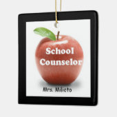 Red Apple School Counselor Kerstornament Keramisch Ornament (Links)