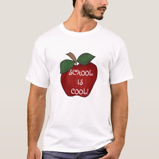 Red Apple School is Cool T-shirt (Voorkant)
