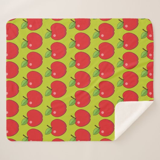 Red Apple Sherpa Deken (Voorkant (horizontaal))