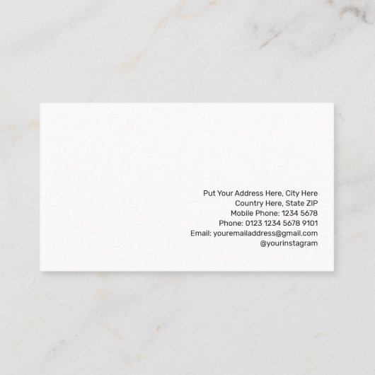 Red Apple Sketch Private Tutor Modern Zwart Visitekaartje (Achterkant)