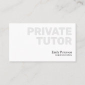 Red Apple Sketch Privéleraar Modern White Visitekaartje (Voorkant)