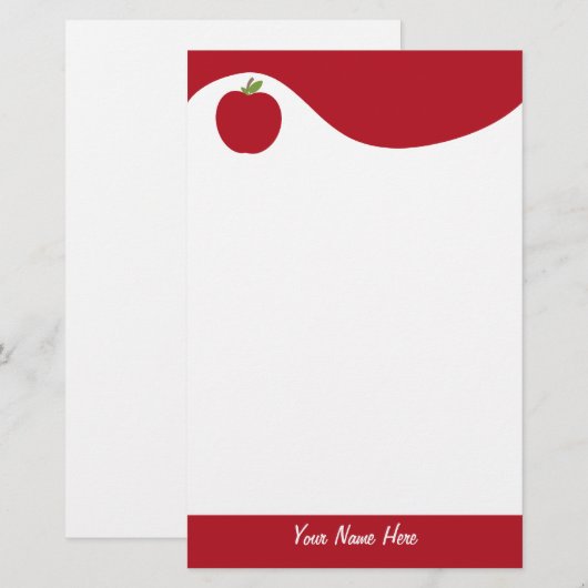 Red Apple Stationery Briefpapier (Voorkant / Achterkant)