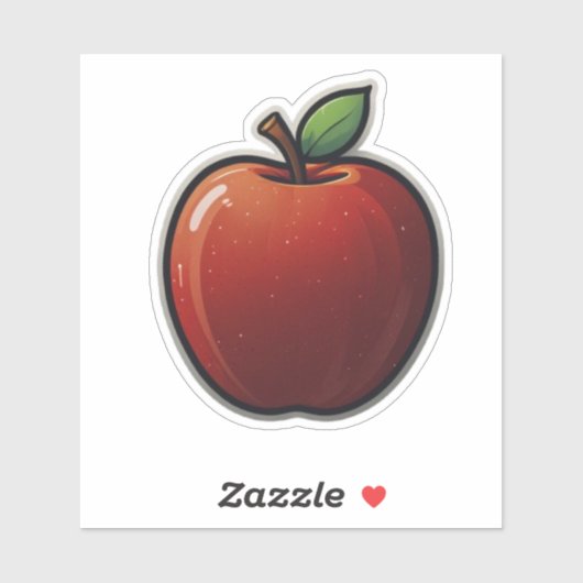 Red Apple Sticker – Leuk en kleurrijk design (Vel)