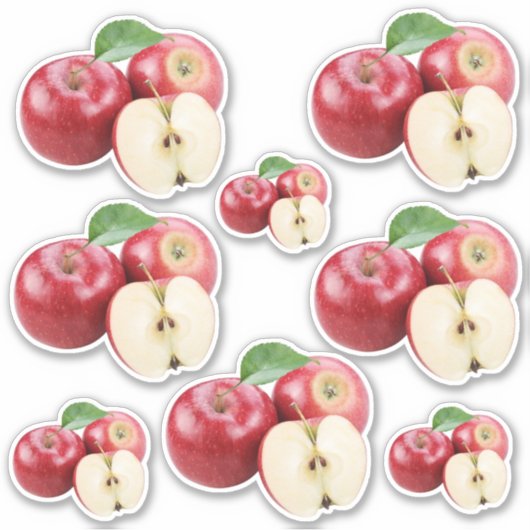 Red Apple Sticker Sheet (Voorkant)