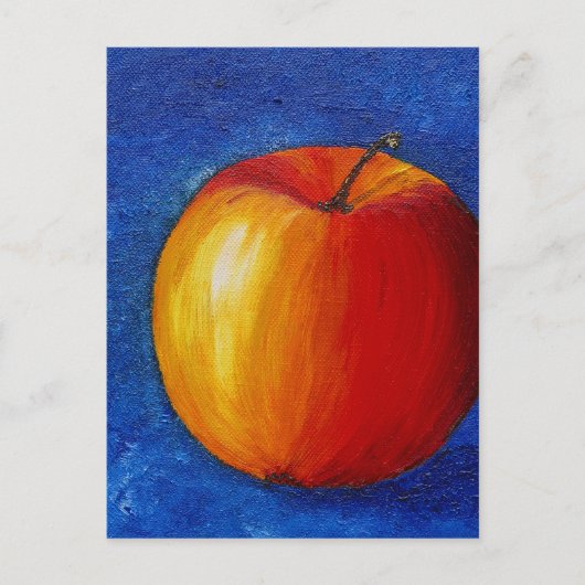 Red Apple - stilleven schilderij Briefkaart (Voorkant)