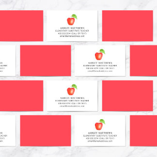 Red Apple substitute leraar Visitekaartje