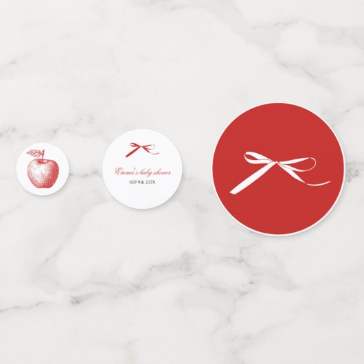 Red Apple Table Confetti (Achterkanten)