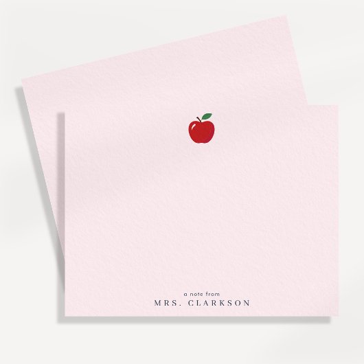 Red Apple Teacher Appreciation Note Card Kaart