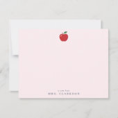 Red Apple Teacher Appreciation Note Card Kaart (Voorkant)