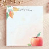 Red Apple Teacher Gepersonaliseerde naam Notitieblok