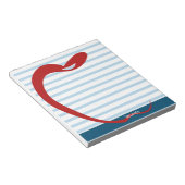 Red Apple Teacher Personalized Blue lines Notitieb Notitieblok (Schuin)