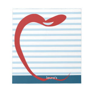 Red Apple Teacher Personalized Blue lines Notitieb Notitieblok
