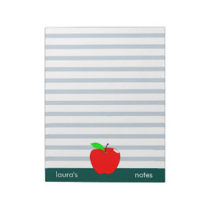Red Apple Teacher Persoonlijke Groene lijnen Notitieblok